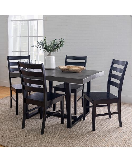 Walker Edison 5 Piece Distressed Dining Set Reviews Furniture Macy S