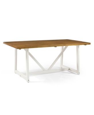 Walker Edison 72" Solid Wood Trestle Dining Table - Macy's