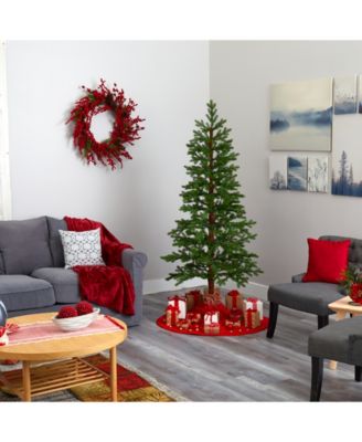 Nearly Natural Fairbanks Fir Artificial Christmas Tree with 250 Clear Warm Multifunction LED Lights and 208 Bendable Branches