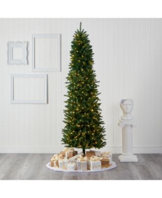 Slim Mountain Pine Artificial Christmas Tree with 400 Clear LED Lights