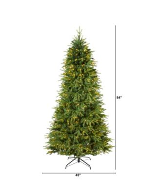 Vancouver Fir "Natural Look" Artificial Christmas Tree with 500 Clear LED Lights and 2542 Bendable Branches