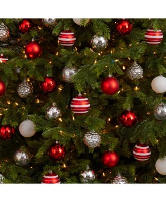 Holiday Shatterproof, 64 Count Christmas Tree Ornament Set