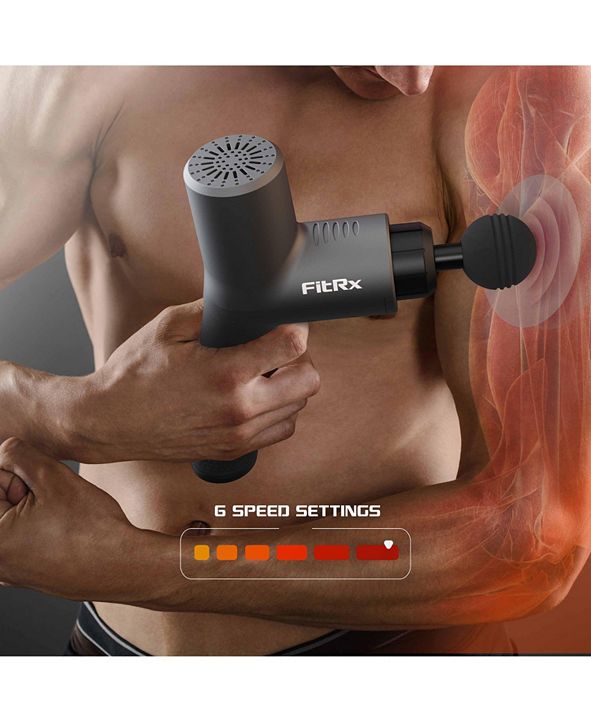Tzumi FitRx Muscle Massage Gun Handheld Therapeutic Percussion