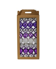 Holiday Shatterproof, 64 Count Christmas Tree Ornament Set