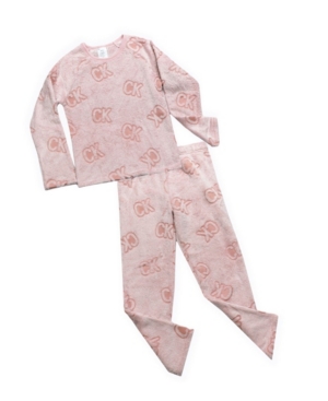 image of Calvin Klein Big Girls 2-Piece Cozy Pajama Set
