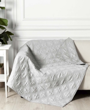 Levtex Home Washed Linen Quilted Throw In Gray