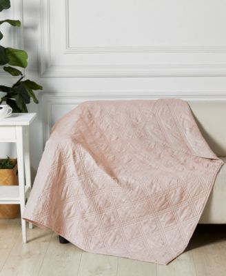 Washed Linen Reversible Quilted Throw, 50" x 60"