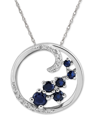 image of Sapphire (5/8 ct. t.w.) & White Sapphire (1/8 ct. t.w.) Scatter Cluster Open Disc 18