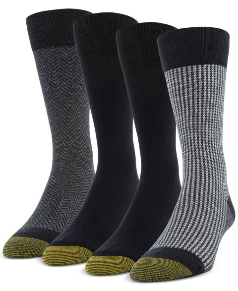 Носки Classic для мужчин, средней высоты, 4 шт. — Gold Toe, цвет: Чёрный