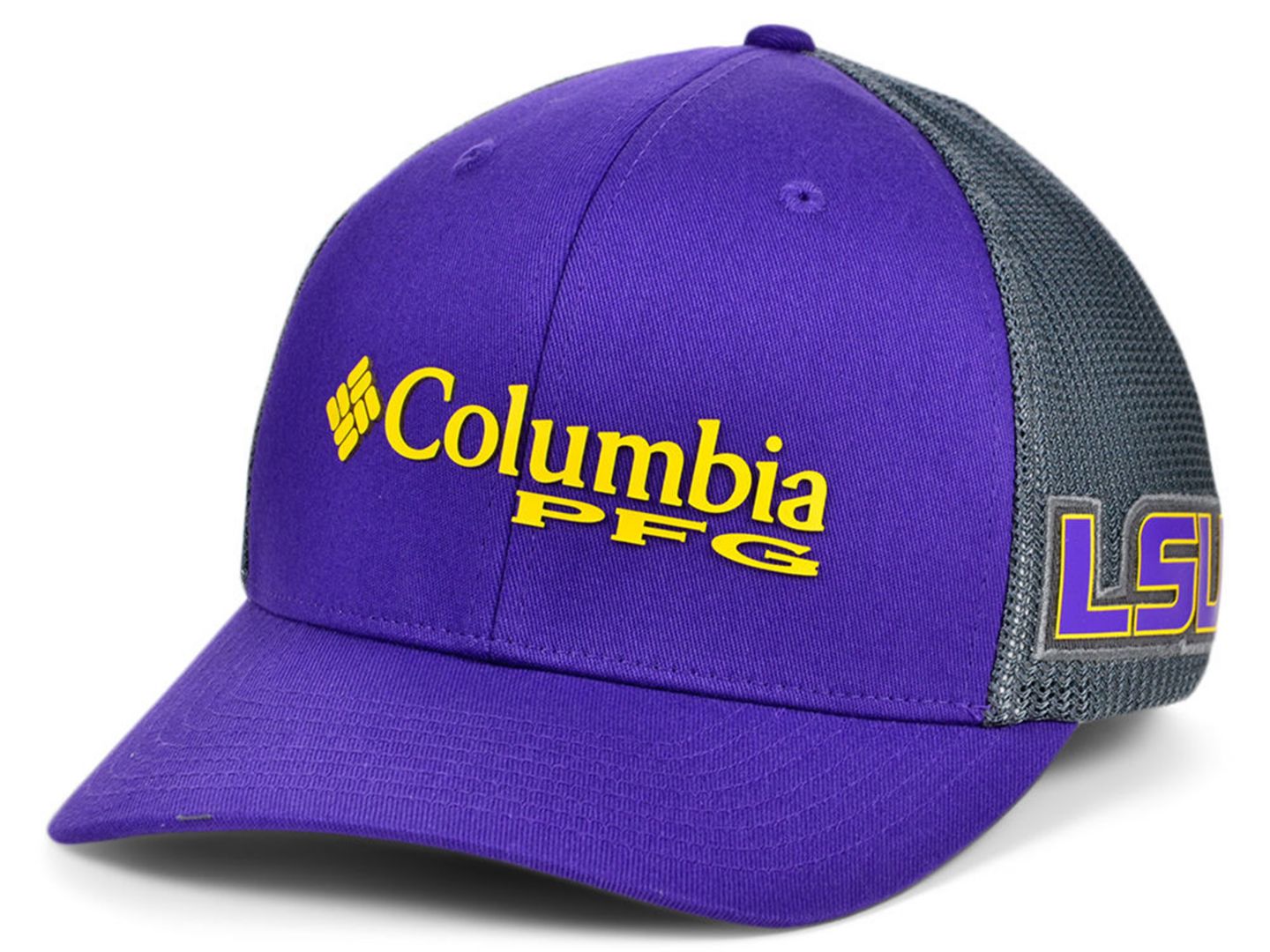 Мужская кепка Columbia LSU Tigers PFG Trucker — фото 1