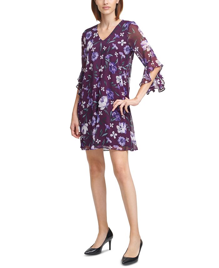 Calvin klein clearance floral shift dress