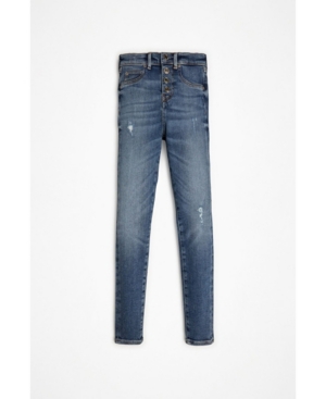 image of Guess Big Girls Stretch Denim Distressed Jeans