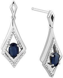 Sapphire (1-1/3 ct. t.w.) & Diamond Accent Drop Earrings in Sterling Silver (Also in Ruby)