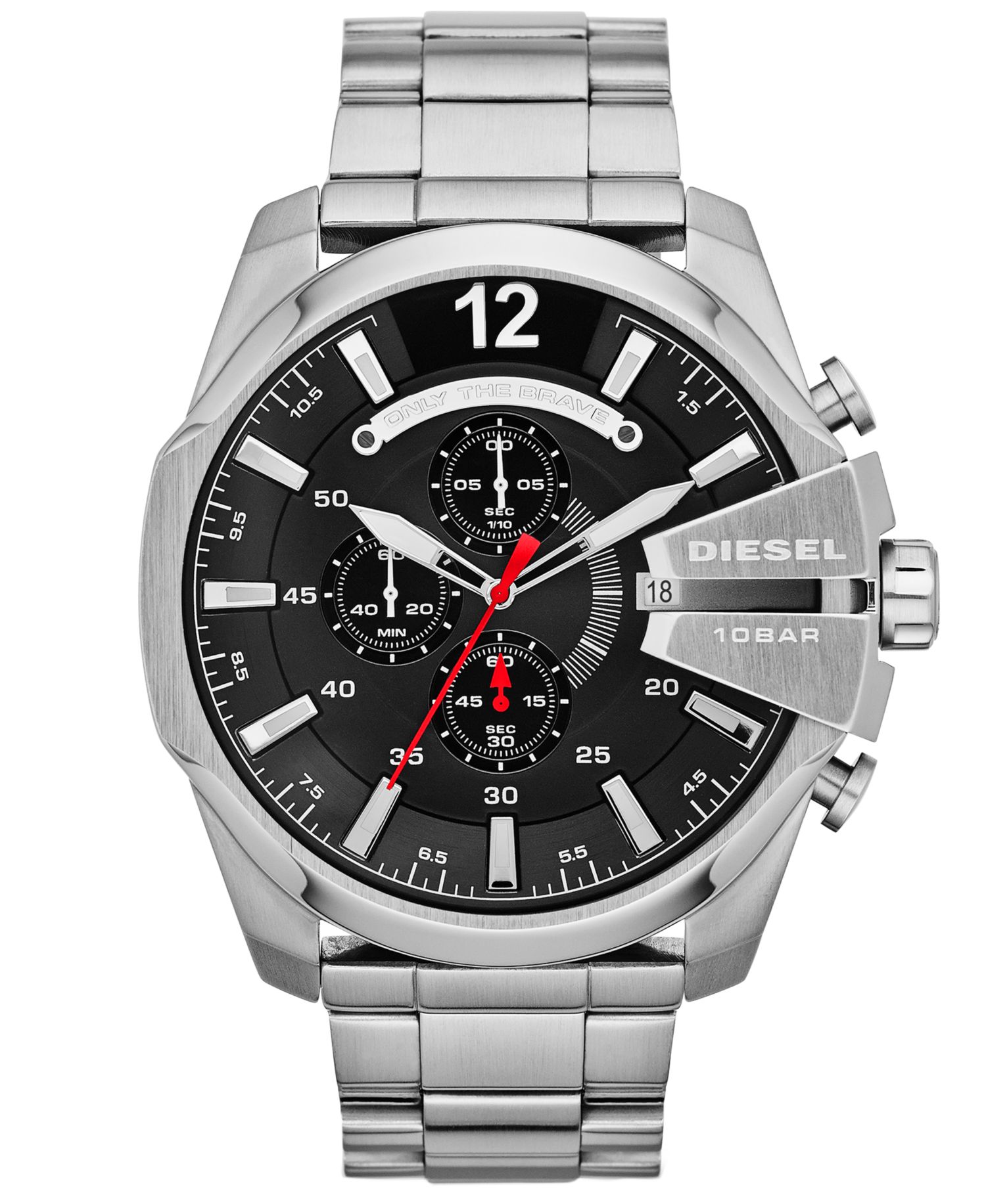 Men's Chronograph Mega Chief Stainless Steel Bracelet Watch 59x51mm DZ4308
