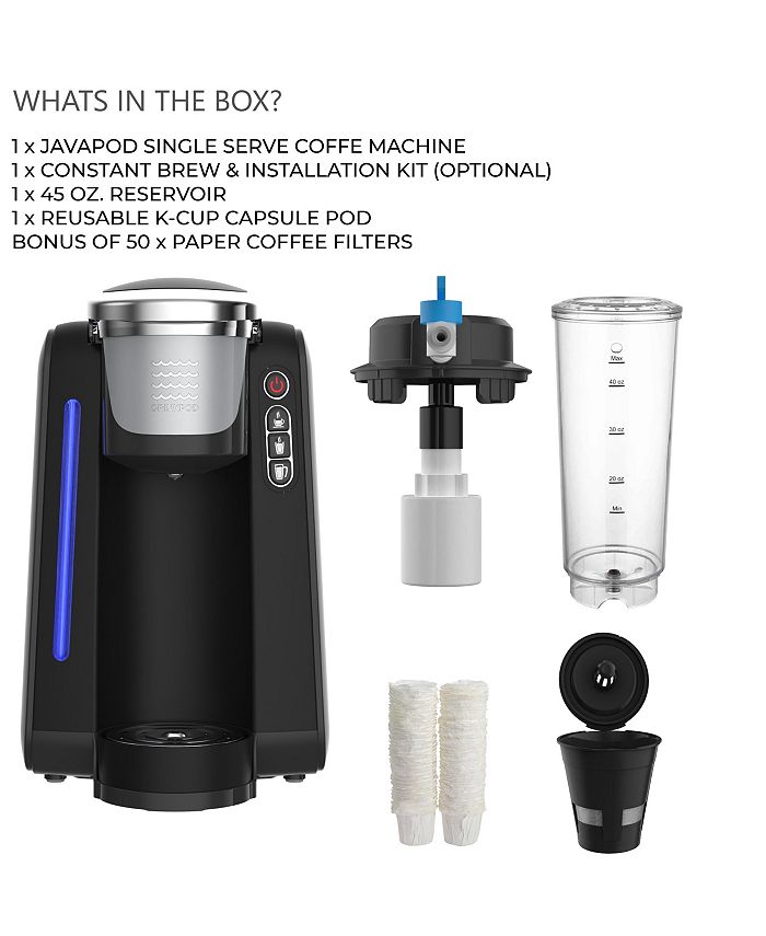 Drinkpod JAVAPod KCup Coffee Maker and Single Serve Brewer, Reusable