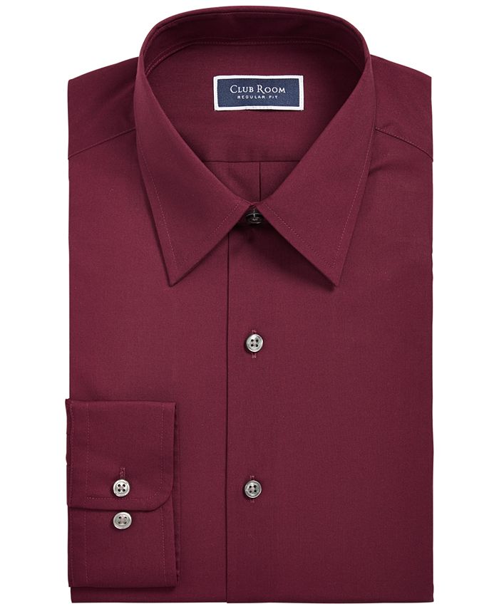 Club Room Men's Classic/Regular-Fit Solid Dress Shirt, Created for Macy ...