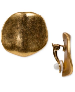 image of Patricia Nash Sculptural Circle Clip-On Button Earrings