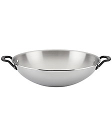 Polished Stainless Steel 15" Wok