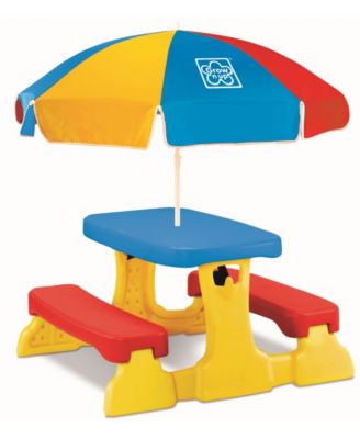 Grow 'N Up Qwikfold Picnic Table with Umbrella