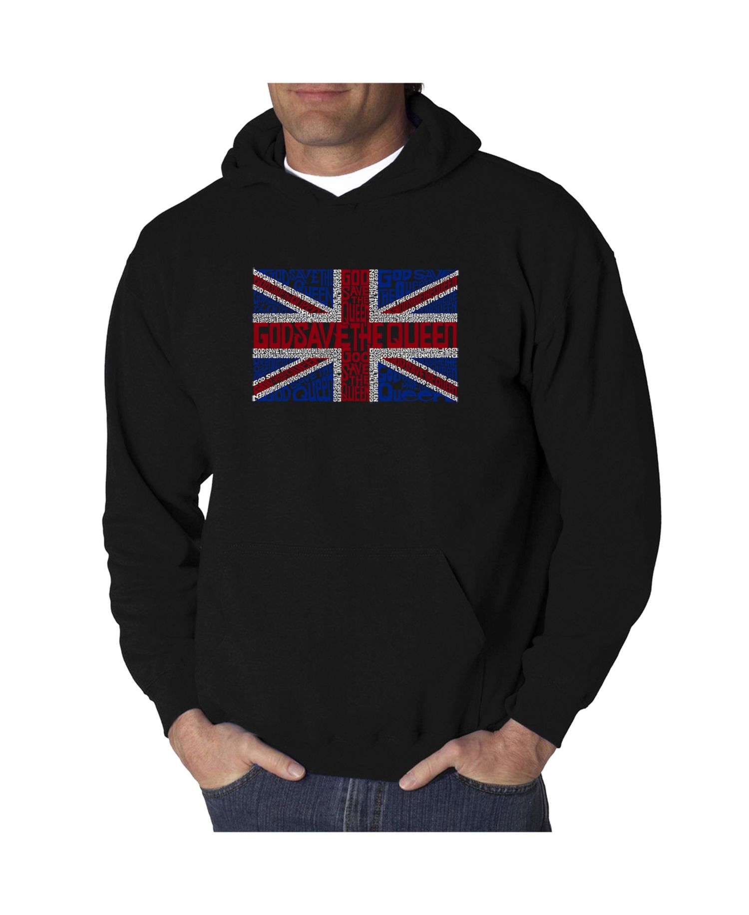 Men's Word Art Hooded Sweatshirt - God Save The Queen