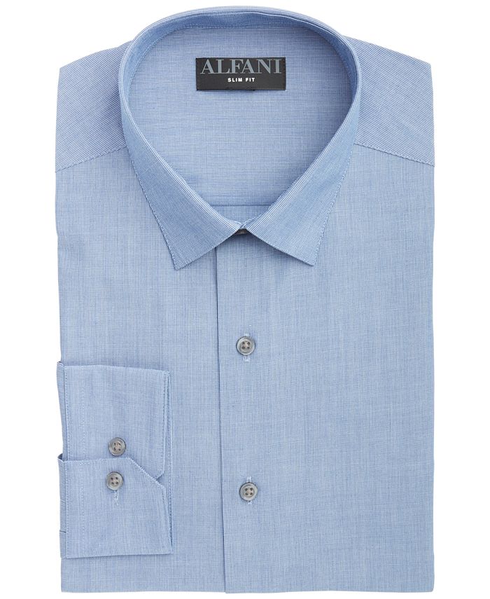 Alfani Men's Slim-Fit Hairline Stripe Dress Shirt, Created for Macy's ...