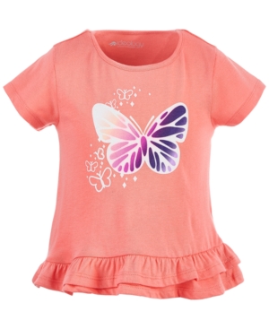image of Ideology Toddler Girls Graphic Ruffle-Hem Cotton T-Shirt, Created for Macy-s