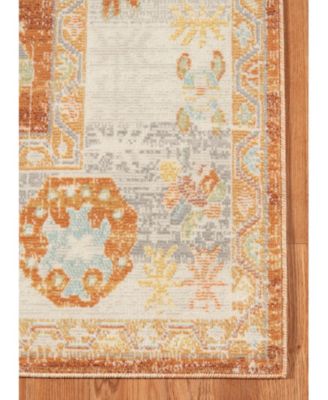 Bohemian BHM-4 Orange 5'1" x 7'6" Outdoor Area Rug
