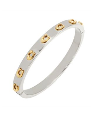 Signature C Hinged Bangle Bracelet
