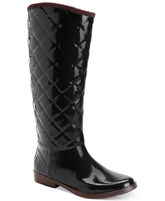 Tommy Hilfiger Women's Vintage Tall Tufted Rain Boots - Boots - Shoes ...