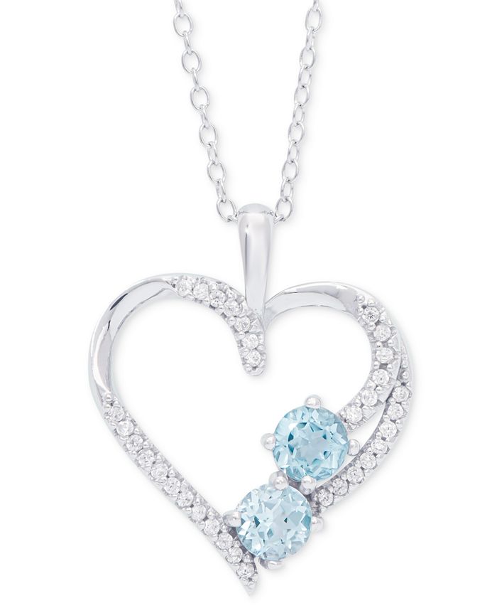 Blue topaz outlet necklace macys