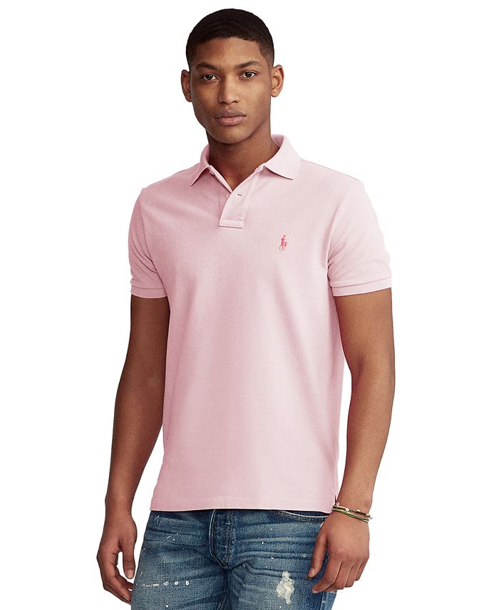 Polo Ralph Lauren Men's Pink Pony Mesh Polo Shirt - Macy's