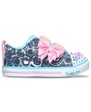 image of Skechers Toddler Girl-s Twinkle Toes Sparkle Lite - Hearts Stay-Put Closure Casual Sneakers from Finish Line