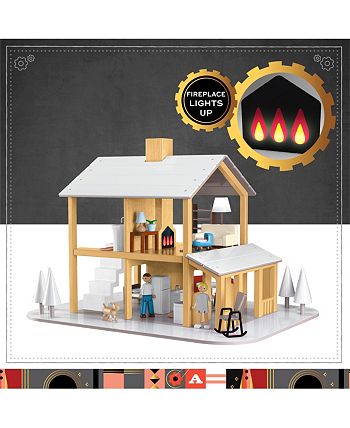 FAO Schwarz - Toy Wood Dollhouse with Accessories 21pc