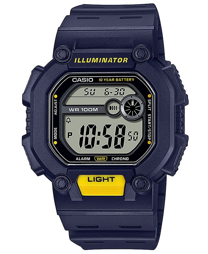 navy blue casio watch