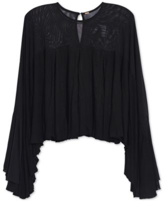 Free People - On The Weekend Sheer-Contrast Top