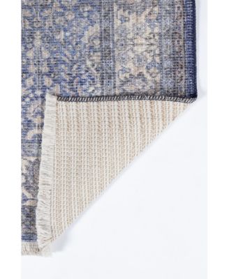 Helena HEL-4 Blue 2'6" x 10' Runner Rug