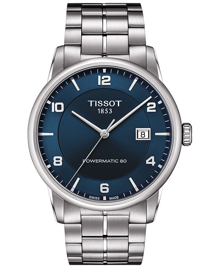Formuleren Uitputten Door Tissot Men's Swiss Automatic Luxury Powermatic 80 Stainless Steel Bracelet  Watch 41mm & Reviews - All Watches - Jewelry & Watches - Macy's