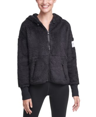 calvin klein performance fleece hooded jacket