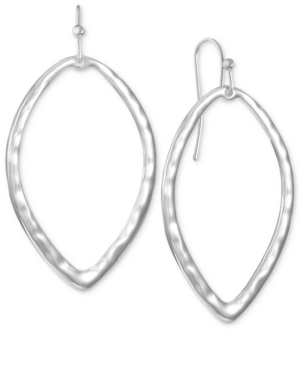 image of Alfani Silver-Tone Open Oval Drop Earrings, Created for Macy-s