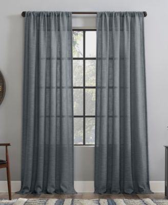 Basket weave Dust Resistant Semi-Sheer Curtain Panel, 50" x 84"