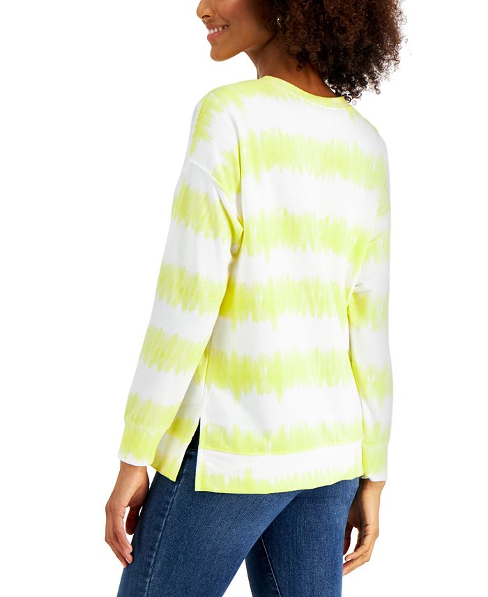 Tie dye stripe sweatshirt
