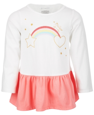 image of First Impressions Baby Girls Rainbow Peplum Cotton Tunic, Created for Macy-s