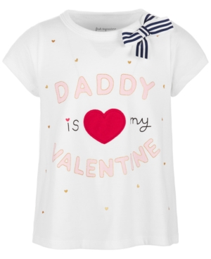 image of First Impressions Baby Girls Daddy Valentine Cotton T-Shirt, Created for Macy-s