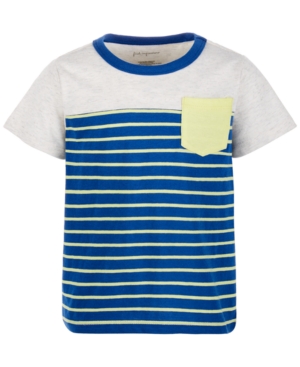 image of First Impressions Baby Boys Stripe Pieced Pocket T-Shirt, Created for Macy-s