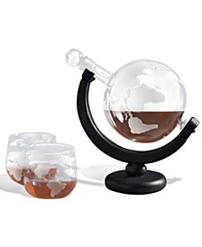 Globe-shaped Whiskey Decanter Set