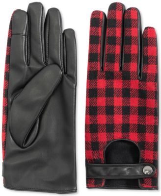 red buffalo plaid gloves