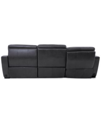 CLOSEOUT! Gabrine 3-Pc. Leather Sectional with 1 Power Headrest and Chaise