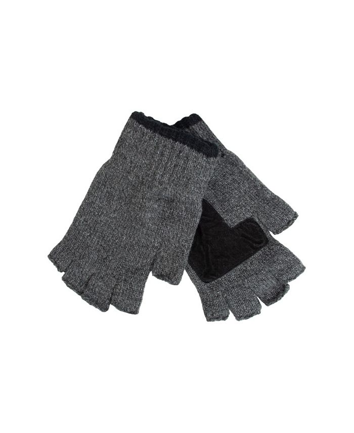 Levi's Men's Classic Fingerless Marled Knit Gloves - Macy's