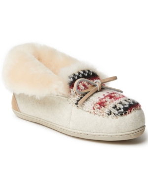 image of Dearfoams Women-s Fireside Brisbane Fairisle Knit Slipper