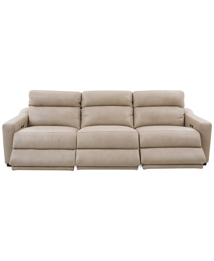 Furniture - Gabrine 3-Pc. Leather Sofa with 3 Power Recliners
